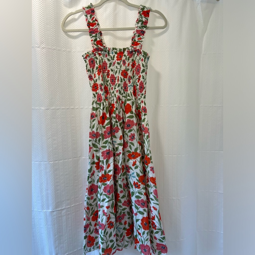 Kate Spade Midi Smocked Dress Small